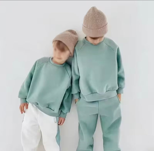 Cosy Boys Jogger Set - Sage