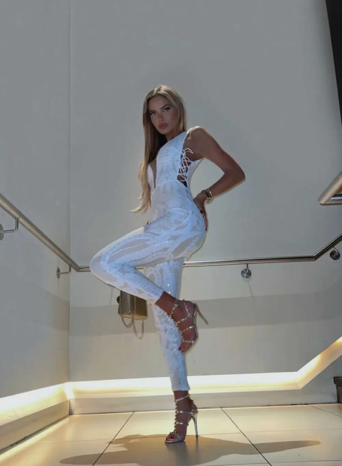 Sequence White Jump Suit