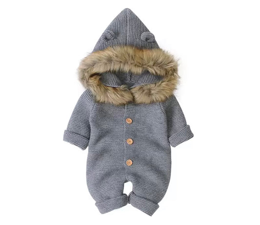 Baby Fur Hooded Onsie